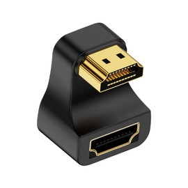 Poyiccot 8K HDMI Converter Adapter HDMI U Shape Adapter, Downward Angle HDMI Extension Adapter, 180 Degree Angle Change HDMI Male to Female Adapter, 48Gbps HDMI 2.1 Adapter for 8K@60Hz 4K@120Hz TV
