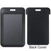 KLEBREIS 6 Pack ID Card Holder Plastic Black Vertical Plastic