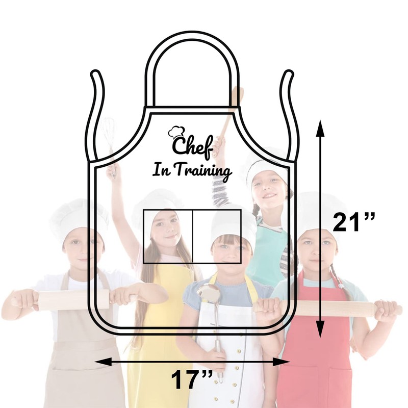 Kids Apron Chef Hat Set Chef in Training Child Apron