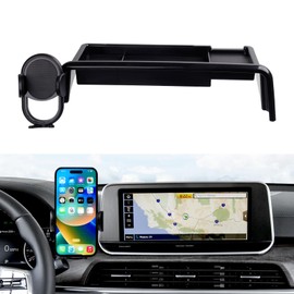 Autorder Car Phone Holder for 2020-2022 KIA Telluride Accessories 10.25-Inch Cell Phone Mount with Dash Organizer Hands-Free 360 Degree Rotation