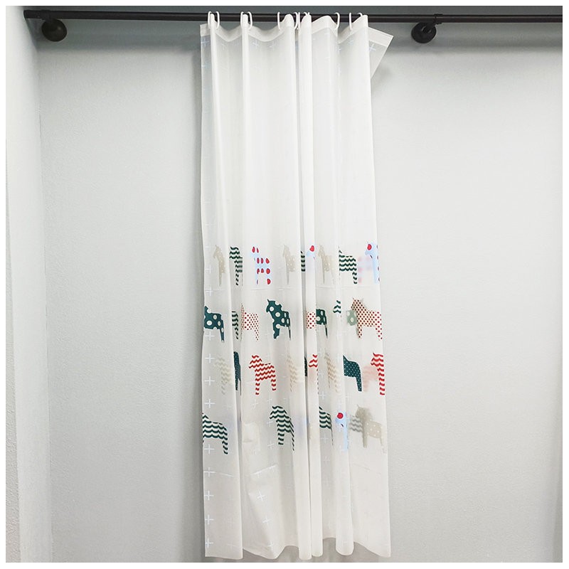 Scarlet color pony waterproof shower curtain / 스칼렛 컬러 포니