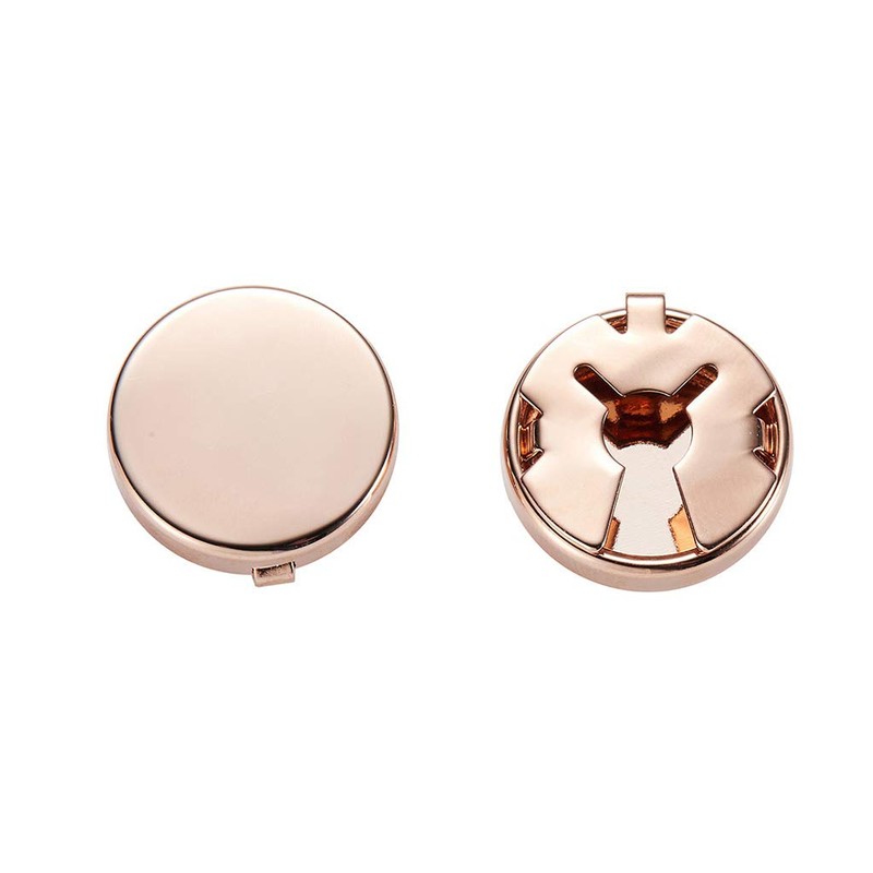 Buwei Brass Round Cuff Button Cover Cuff Links for Men,