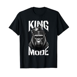 Gorilla King Mode | Beast Motivation Success Gym Workout T-Shirt, black