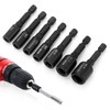 Secretary 7-Piece Socket Screwdriver, Hex Shank Driver, Tap Adapters, Hex