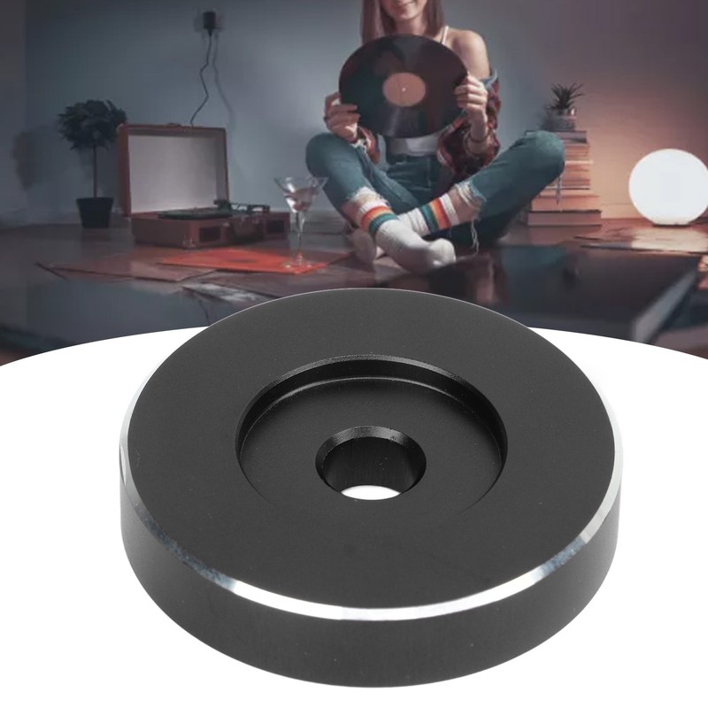 Record Adapter Aluminum Record Player Turntable Adapter RPM Gramophone Accessory