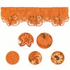 Simhomsen Embroidered Rod Pocket Fall Autumn Thanksgiving Pumpkins Kitchen Window