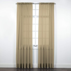 Style Master Elegance - Par de Cortina Transparente, Elegancia, Bisqué Beige, 60" X 95" | Panel, 1