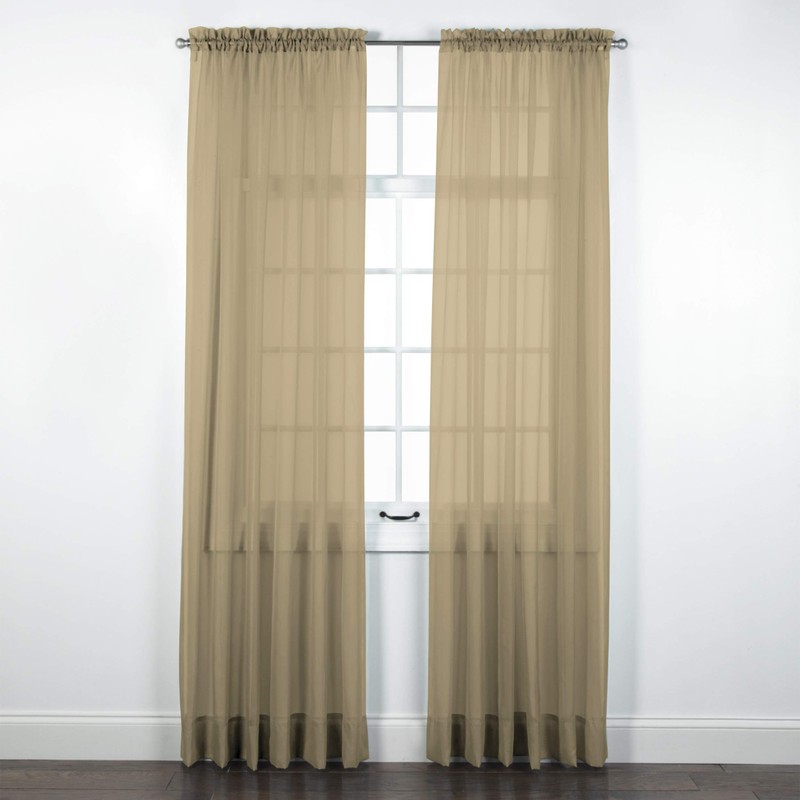 Style Master Elegance - Par de Cortina Transparente, Elegancia, Bisqué