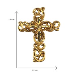 Comfy Hour Faith and Hope Collection Wall Hanging Cross (Gold)
