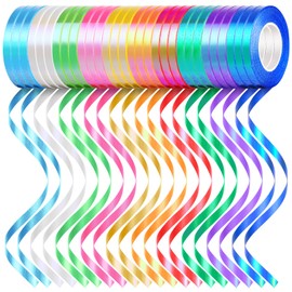 30 Roll Rainbow Curling Ribbons for Crafts Bows Present Wrapping Florist Wedding Party Festival Art Craft Decor, 11 Yards Per Roll, 3/16 Inch Wide 3/16" - Set6