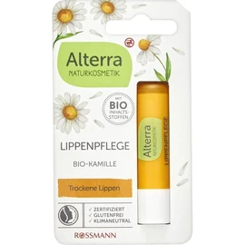 Alterra Organic Camomile Lip Care, 1 Unit, for Soft Lips, Smoothness and Gentle Care with Organic Olive Oil, Certified Natural Cosmetics