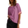 Dokotoo Women's Tops for Women 2025 Loose Oversized Basic Tee