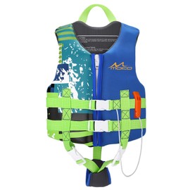 MoKo Swimming Vest for Kids 27-46 lbs, Clearance Children Swim Vests Water Activity Equipment Cute Pattern Watersports Swimming Device for Toddlers Boys Girls, M Size - Indigo