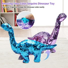 Monealpis Dinosaur Toys for Girls - Sequin Walking Dinosaur Toy with Remote, Roar, Sing, Walk, and Repeat Features, Dinosaur Toy Gift for Kids, Toddlers, Birthday, Christmas, Easter