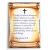 Philippians 4:8 Bible Verse Fridge Magnet (2 x 3 inches)