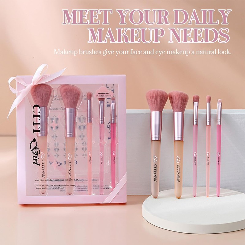 Make up brush set, 5 make-up brushes for every make-up