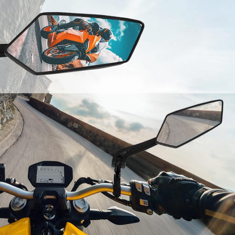 Motorcycle Rearview Mirrors,360 Degree Rotation Foldable Motorcycle Reflectors | Scooter
