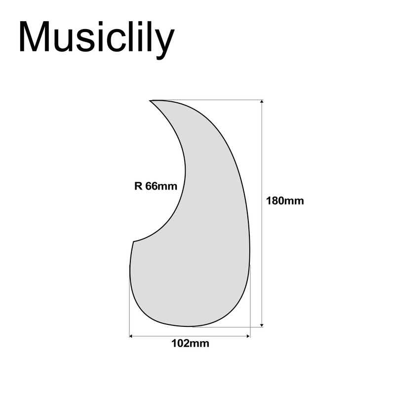 Musiclily Oversize Acoustic Guitar Self-adhesive Pickguard for Martin D28 Style