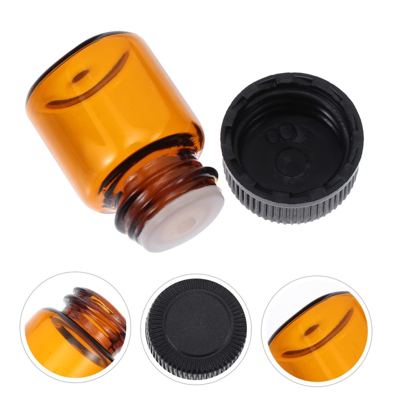 FOMIYES Travel-Sized Essential Oil Sample Bottles 100PCS 1ml Cream Dispensers