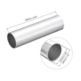 sourcing map 6063 Aluminum Round Tube, 40mm OD 37mm Inner Dia 150mm Length Pipe Tubing for Industry DIY Projects