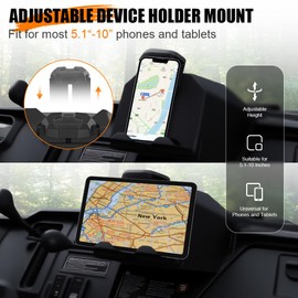XATVXUTV Tablet Phone Device Holder for Honda Pioneer 1000 3P 5P 6P 2022-2025,Electronic Device Holder GPS Tablet Phone Mount with Storage Box for Honda Pioneer 1000 1000-5 1000-6 2022-2025 Accessorie