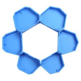 Dental Model Base Former Kit Impression Trays Base Molds Set for Lab 6Pcs/Set