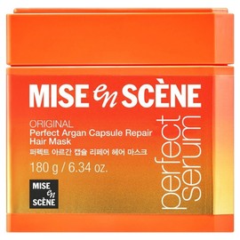 Mise-en-scène Perfect Argan Capsule Repair Hair Mask, 180g, 1 piece / 미쟝센 퍼펙트 아르간 캡슐 리페어 헤어 마스크, 180g, 1개