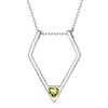 August Birthstone Necklace Peridot Jewelry for Women Bride Gift Sterling