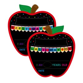 WaaHome First Day of School Sign - 11.8''X12.5'' First and Last Day of School Board Back to School Chalkboard Sign for Kids Girls Boys, First Day of Kindergarten Preschool Pre K Sign Photo Prop