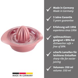 Westmark 3091227P Lemon Citrus Juicer with Container, Diameter: 18.7 cm, Capacity: 350 ml, Plastic, Limetta, Red