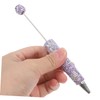 FRCOLOR 2pcs Beadable Ballpoint Pens Sparkling Rhinestones Ink Bead Pen