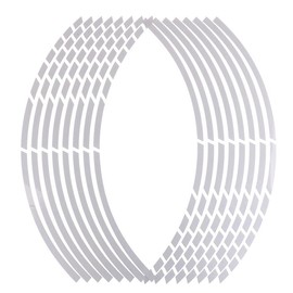 AIMALL 18" Reflective Rim Tape Wheel Stripe Decal Trim Sticker for Car Motorcycle, Enhanced Visibility and Safety, Easy Application, Set of 16 Strips