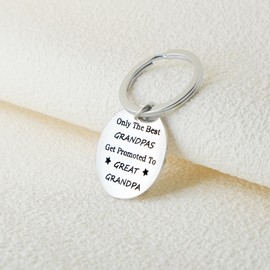 Tebliomro Christmas Gifts for Grandpa Birthday Gift for Grandfather from Grandkids Father's Day First Time Grandpa New Grandfather Gift Valentine Keychain from Granddaughter Grandson