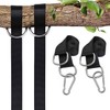 Taeku Swing Attachment, 1 Pair Tear-Resistant Polyester Hammock Hanging Chair Attachment Cable Pull Suspension Bands with 2 Carabiners for Fitness Camping Picnic Outdoor (150 cm)