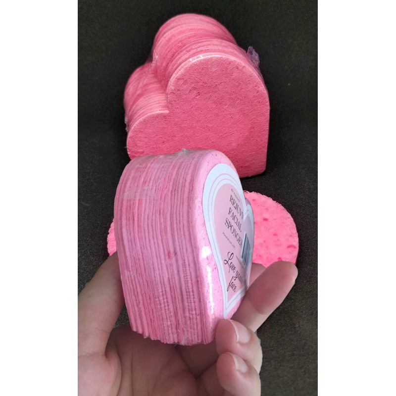 Facial Sponges Compressed Natural Cellulose Sponge for Face Cleansing Exfoliating
