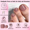 240pc Press on Toenails Women Fake Toe Nails with Tabs,