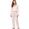 Serenedelicacy Serenedelicacy Women's Satin Pajama Set Long Sleeve Button Down