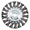 Foy C319 Carda circular trenzada alambre delgado 4" x 0.35
