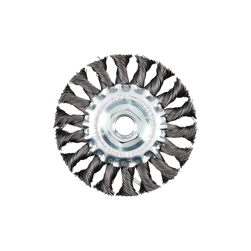Foy C319 Carda circular trenzada alambre delgado 4" x 0.35