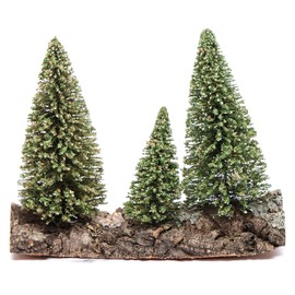 Holyart Three Pine on Rock for DIY Nativity Scene