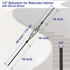 Sidasu 5-Pack Iron Stair Balusters for Staircase Interior, Hollow Big