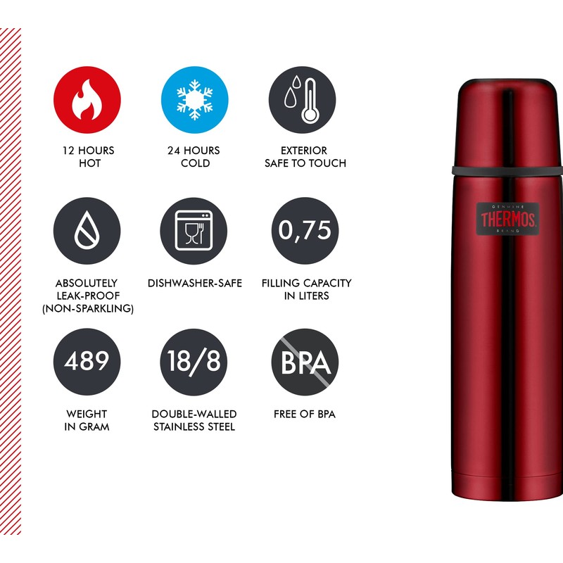 THERMOS Light & Compact 4019.205.035 Thermos Flask Dishwasher Safe for