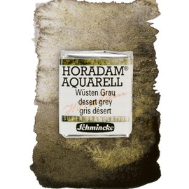 Schmincke - HORADAM® AQUARELL, Super Granulation, 14 925 044 Desert Grey, 1/2 Pans, Very Strong granulating Tones, Finest, Super granulating Watercolors