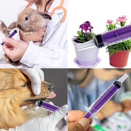 Plastic Syringe with Cap Individually Packge Sealed,Liquid Measuring Syringe Suitable for Industrial Scientific Labs,Feeding Pet (30*5ml)