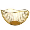 Gold Fruit Bowl, 25x14cm Wave Design, Metal Wire Fruit Bowl,