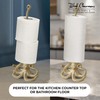WallCharmers Gold Paper Towel Holder, Metal Toilet or Kitchen Paper