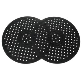 jojofuny Kitchen Sink Protector Mat Set 2-Pack Round Silicone Drain Pads Non-Slip Dish Drying Mats 11.8 Inch Sink Protectors for Glassware and Utensils