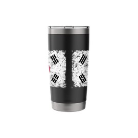 South Korea Flag Vintage Grunge Korean Culture Aesthetic Stainless Steel Insulated Tumbler
