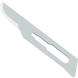 DEXSUR Scalpel Blades Sterile High Carbon Steel Dermablade, # 15 Surgical Blades for Dermaplaning, Individually Wrapped Box of 100 Pcs + # 3 Scalpel Handle