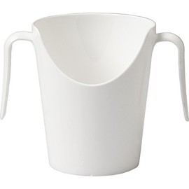 NuHorizons Healthcare Products Two Handled Nose Cup - Adult Nose Cut Out Cup to Aid Independent Drinking 225ml. (White, Pack of 1)